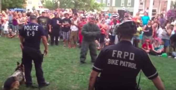 Police Dog Leaps to Protects His Partner with Lightning Speed