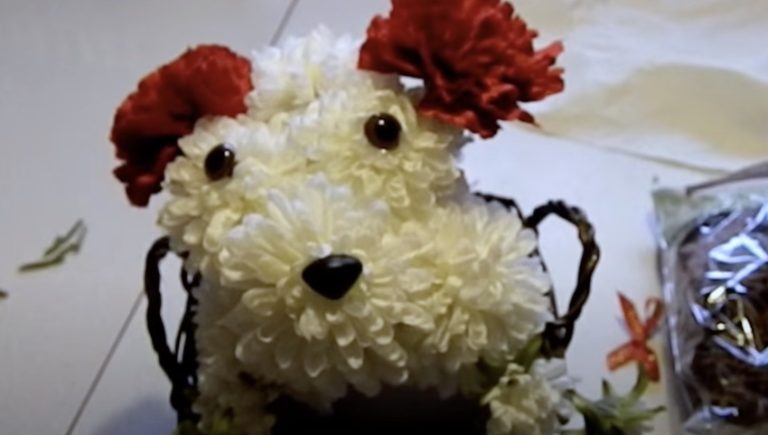 How To Make An Adorable Puppy Flower Bouquet